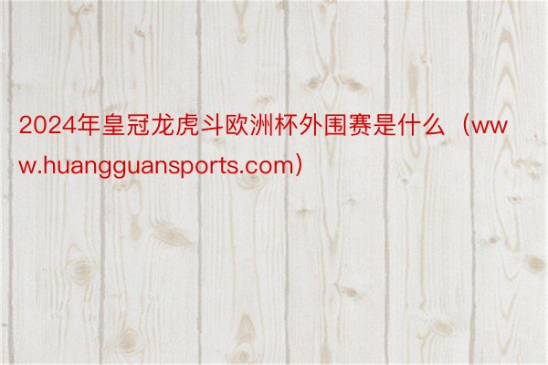 2024年皇冠龙虎斗欧洲杯外围赛是什么（www.huangguansports.com）